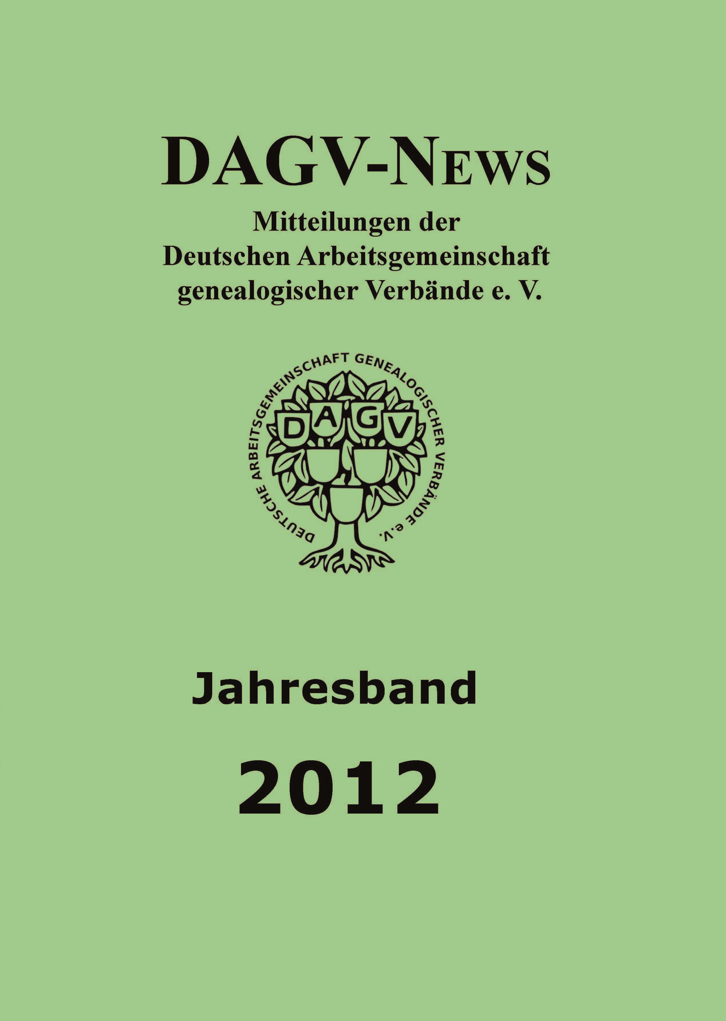 DAGV-News Jahreband 2012