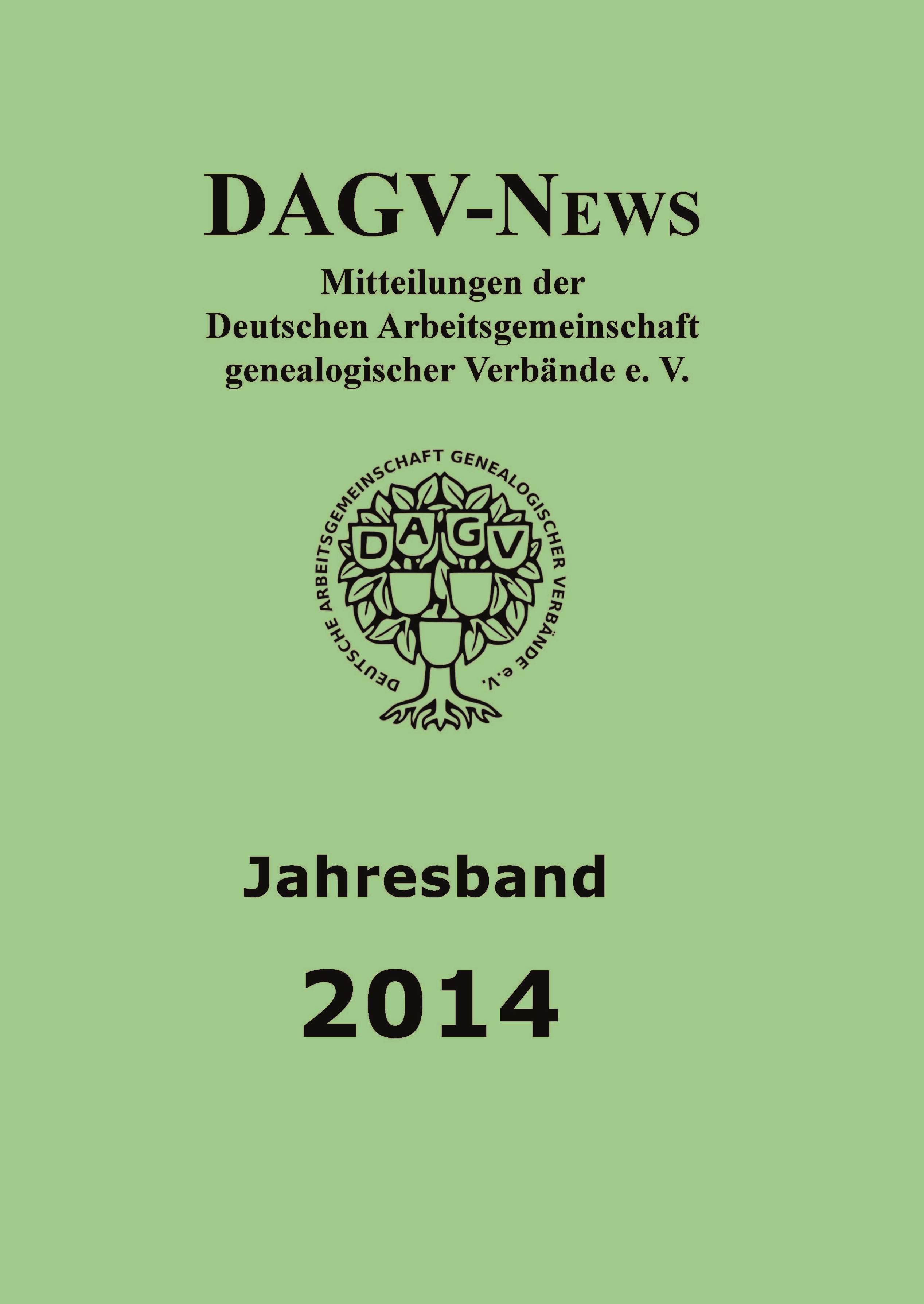 DAGV-News Jahreband 2014