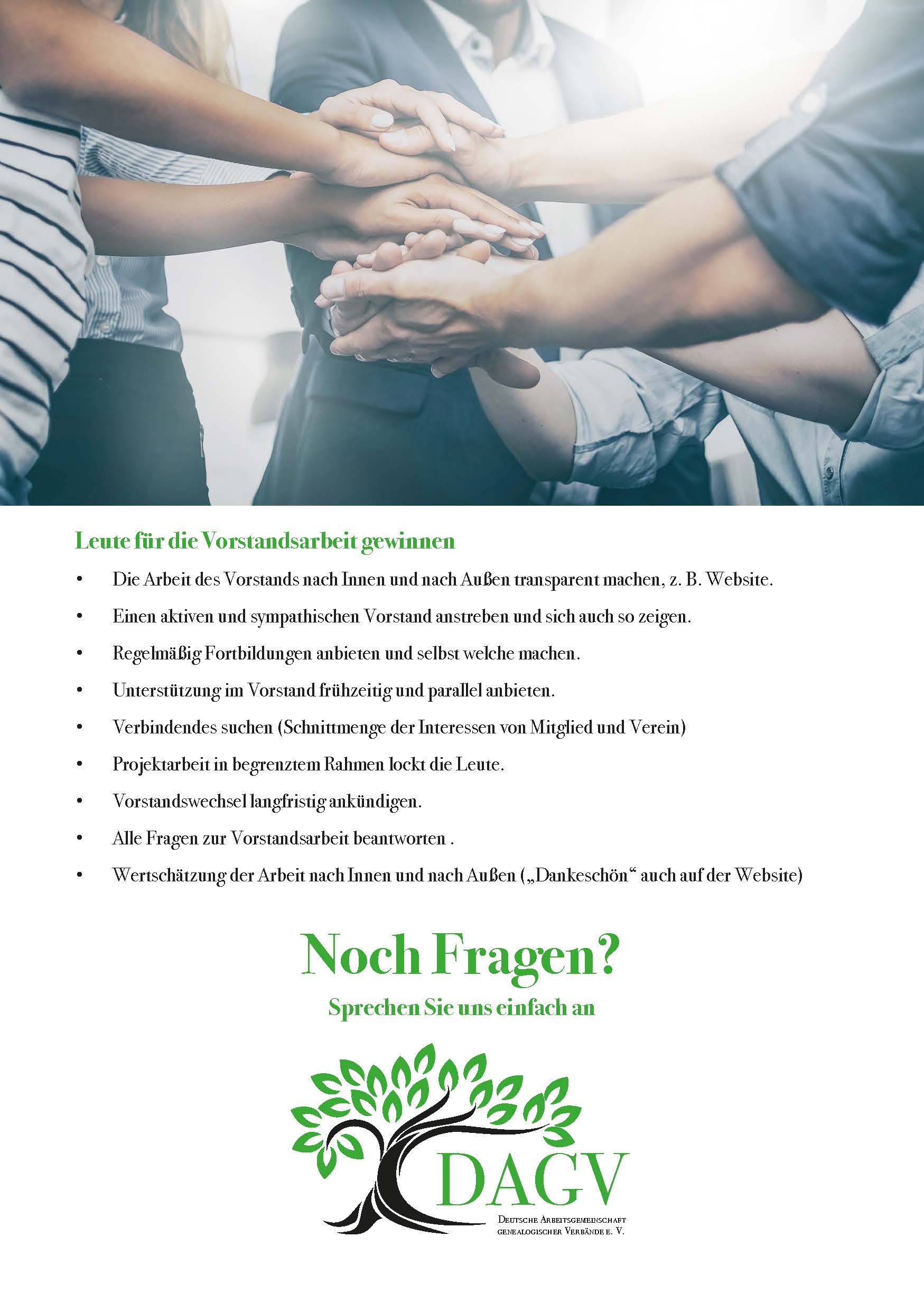 DAGV-Handout: Nachwuchgewinnung