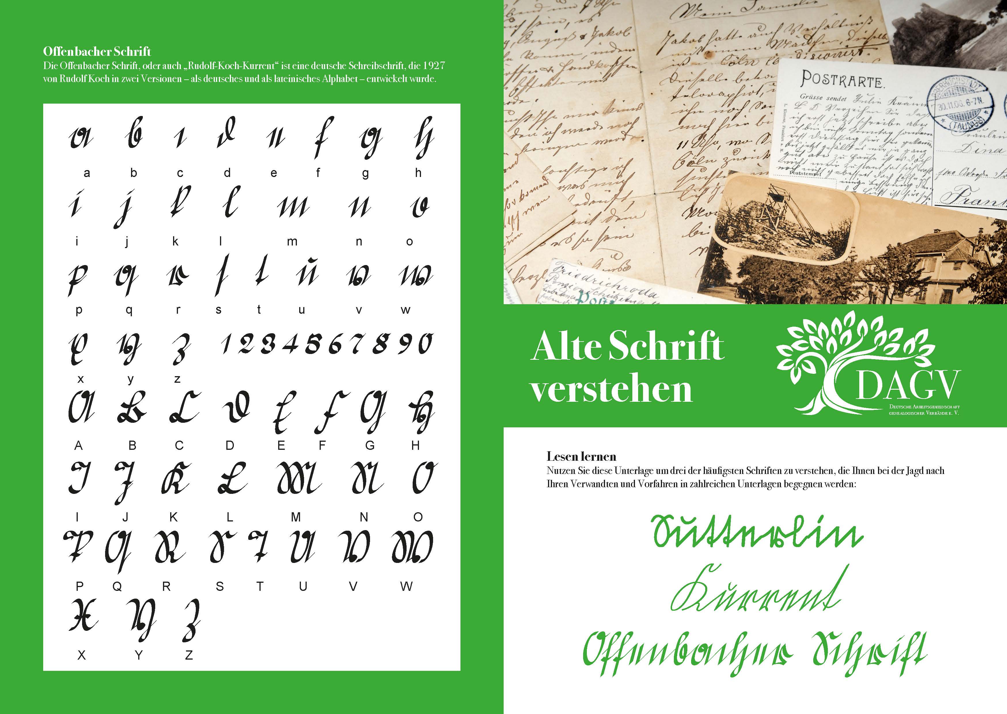 DAGV-Flyer: Schriften