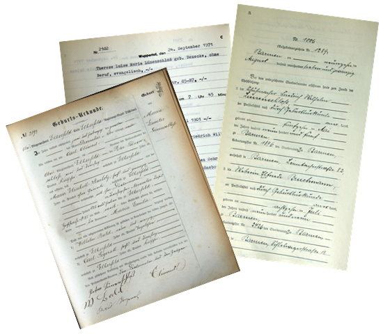 Standesamtliche Urkunden